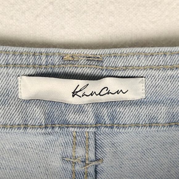 KanCan High Rise Cargo Jeans Light Wash Straight Leg Size 11/29 - Picture 5 of 8